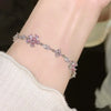 Y2K Fairy Pink Crystal Zircon Sakura Flowers Bracelet for Women Sweet Cherry Blossom Moon Bow Knot Jewelry Gifts - Image 5