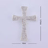 Tangtang Resplendent Cross Silvery And Golden Rhinestone Shiny Brooch Pin for Women/Men Jewelry Hollow Decoration - Image 4