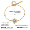 Elegant Blue Resin Necklace Earrings Bracelet For Women Minimalist Gold Pvd Plated Stainless Steel Star Jewelry Set - Image 9