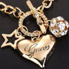 Big Heart Charm Hallowout Star Fire Ball Bracelet For Women Imitation Pearl Cute Charm Lock Closure Women Bracelet Jewelry - Image 1