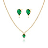 Water Drop Crystal Chic Choker Necklace Bracelet Earring Set for Women Hip Hop Shiny CZ Tennis Necklaces Set Jewelry - Image 2