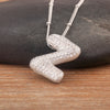 Light Aesthetic 26 A-Z Letters Sparkling Zircon Pendant Necklace Initials Alphabet For Women Lucky Jewelry Accessories - Image 11