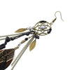 Boho Ethnic Dream Catcher Feather Antique Long Hook Earrings Fancy Handmade Chain Tassle Earring For Women Jewelry - Image 5