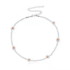 Glass Bead Choker Necklace with Flower-Shaped Bead Details - Image 13