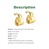 Stainless Steel Gold Color Irregular Wave Shape Hoop Earrings for Women Jewelry Silver Geometric Textured Folded Over Studs - Image 2