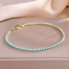 Blue Turquoise Micro-intact Zircon Bracelet Bangle for Women Shiny CZ Tennis Bracelet Delicate Jewelry Gift - Image 9