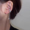 Silver Color Crystal Tassel Non-Piercing Cuff Ear Clip Earring for Women Shiny Zircon Chain Fake Cartilage Piercing Jewelry - Image 5
