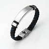 Braid Leather Bracelet Blanks For Laser Engraving Stainless Steel Plate Bracelet Metal ID Name Tag 10pcs - Image 6