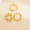 3Pcs/set Geometric Twisted Lines Irregular Shaped Open Cuff Bracelet and Bangle Set for Women Punk Exaggerated Style Accessories - Image 5