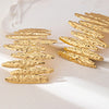 Large Metal Stamping Post Earrings For Women Textured Jewelry Hammered Geometric Holiday Styles Gifts - Image 5