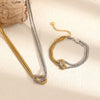 Hand-Knot Snake-Chain Necklace with 45 cm Length - Image 1