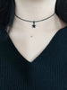 Black Choker Necklace with Five-Pointed Star Pendant and 40 cm Length - Image 7