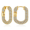 Cubic Zirconia Huggie Hoop Earrings in Gold-Tone Stainless Steel - Image 13