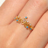 Fairy Tales Princess Cubic Zircon Ring for Women Girls Opening Design Jewelry - Image 4
