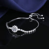 Charm Female White Zircon Stone Snowflake Bracelet Cute Silver Color Adjustable Wedding Jewelry For Women - Image 2