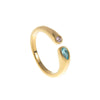 Month Birthstone Style Ring with Zircon Accents in Gold Tone or Silver Tone - Image 7