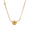 Zircon Bubble 26 Letters Necklace Stacked Jewelry Gold Plated Stainless Steel For Women Charm - Image 19