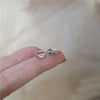 Sell Silver Squre Hoop Earrings for Women Silver Ear Studs Initial Earrings - Image 1