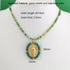 Virgin Mary Stainless Steel Pendant Charm Necklace Women Choker Beads Chain Gold Silver Color Rainbow Colorful Jewelry - Image 14