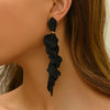 Flower Long Bohemian Drop Earrings for Women Red Petal Acrylic Tassel Hanging Earring Summer Jewelry Accessories - Image 4