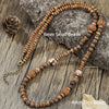 1PC Men's Retro Ethnic Style Africa Stone Necklace for Men Hippie Bohemia Long Beaded Necklace Man Tribal Jewelry Collar Hombre - Image 7