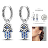 Silver Hoop Earrings For Woman Zircon Heart Shape Star Eardrop Earring Jewelry - Image 28