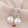 Silver Long Pearl CZ Dangle Earrings For Women Engagement Wedding Graceful Accessories Earring Gift - Image 6