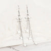 Charming Silver/Gold/Rose Tassel Star Earrings, Women's Wedding Party Jewelry - Image 3