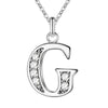 26 Letter Silver Necklace Pendant For Women Clavicle Chain Wedding Jewelry Party Gift - Image 26