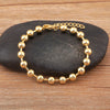 3/4/6/8mm Copper Round Bead Bracelet Gold Color Women Adjustable Bangle Minimalist Jewelry Accessories Gift - Image 1