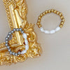 Elegant Freshwater Pearl Ring With Stainless Steel Beads Handmade Wedding Rings For Women Girls - Image 3