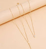 Stainless Steel Multilayer Zircon Charm Double Drop Necklace Chain Glamour Necklace for Women's Jewelry Pa - Image 3
