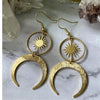 Moon phase earrings Crescent moon Space Sun and moon amethyst Witchy Boho Hippie jewelry women gift - Image 7