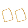 40 40mm Daily Stainless Steel Square Hollow Hoop Earrings for All Occasions Versatile Minimalist Basic Jewelry - Image 7