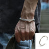 Punk Simple Silver Color Twisted Mobius Cuff Bangles Infinite Loop Bracelet Men\'s Casual Party Jewelry Gift - Image 30