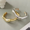 Exaggerated thick heavy metal women's cuff bracelet punk gothic irregular wide arm bracelet jewelry punk men's bracelet - Image 5