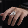Silver Snake Ring Charm Personality Animal Shape Ring Birthday Party Gift for Women Jewelry - Image 3
