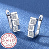 Silver Woman Jewelry Blue Pink White Purple Crystal Zircon Selling Earrings - Image 1