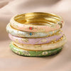 5Pcs Enamel Dropped Glaze Flower Bracelet For Women Classic Vintage Cloisonne Open Bangles Elegant Bohemian Jewelry Gifts - Image 5