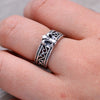 Vintage Crusader Flower Anchor Couple Resizable Rings for Women Men Gothic Punk Hip Hop Jewelry - Image 2