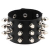 Green Black Punk Spike Bracelet 90s Wide Leather Bracelets for Women Men Goth Girl Cuff Bangle Studded Wristband Jewelry - Image 13