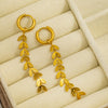 Simple Fishtail Shaped Long Earrings for Women, Stainless Steel Gold Plated Jewelry Gifts - Image 5
