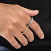 4mm Spinner Zircon Fidget Ring for Men Women,Stainless Steel Rotating Relief Engagement Rings Tail Ring,Anniversary Gift - Image 4