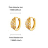 Zircon Hoop Earrings for Women Gold Color Stainless Steel Butterfly Heart Snake Earring Party Wedding Jewelry Gif - Image 12