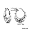 Punk Golden Plated Stainless Steel Reticulate Rhombus Hoops Earrings For Women Anti-Allergic Temperament Jewelry - Image 40