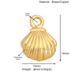 Marine Organism Sea Horse Turtle Fish Conch Shell Starfish Charm Pendant, 8K Gold Plated Zircon Jewelry Finding Supplies - Image 34