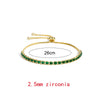 Emerald Cubic Zirconia CZ Tennis Bracelets for Women Gold Plated Charm Green Female Bangles Wedding Jewelry Gift - Image 22
