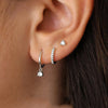 3PCS Unique Cubic Zircons Star Dangly Hoop Earrings Set for Women Tiny Stud Ear Cartilage Piercing 3 Holes Mismatched Jewelry - Image 14