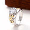 Newly Designed Lady's Finger Ring Hollow Out Wide Band Two Tone Rings Hip Hop Cool Accessories Women Jewelry - Image 4