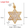 Cute Colourful Star Snowflake Sun FLowers Gold Charm Pendant, Cubic Zirconia CZ Paved,Jewelry Necklace Accessories - Image 20